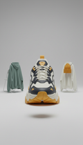 Statement Sneakers With Taxi Amber Accents